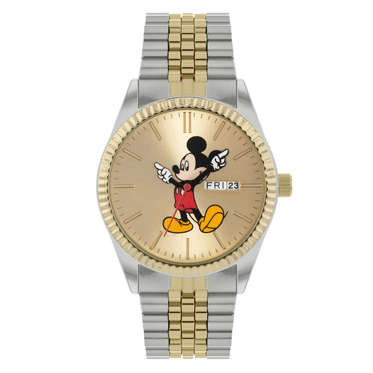 Disney Mickey Mouse Two Tone Bracelet Watch