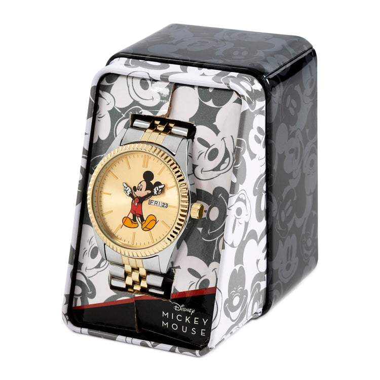 Disney Mickey Mouse Two Tone Bracelet Watch