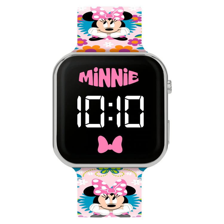 Minnie Printed Strap LED Watch