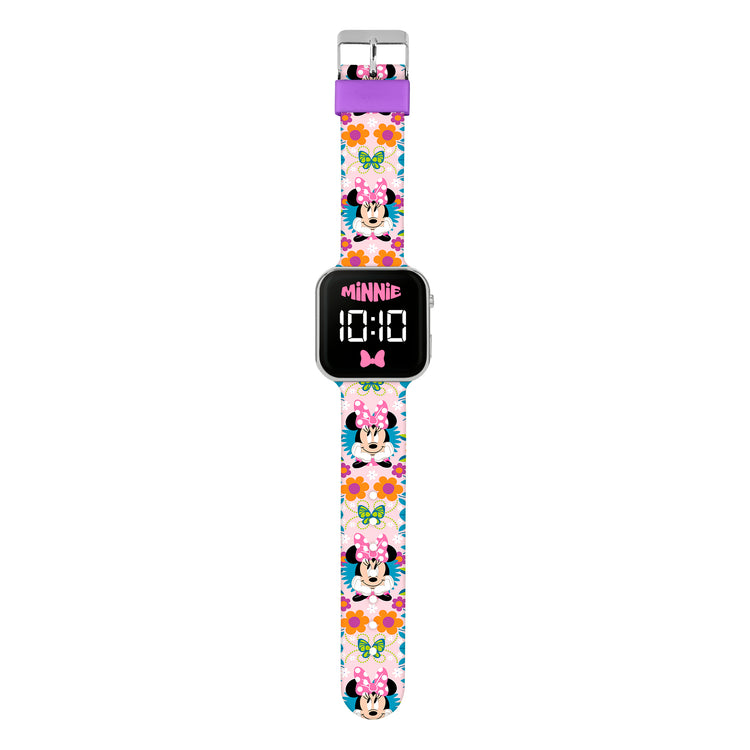 Minnie Printed Strap LED Watch