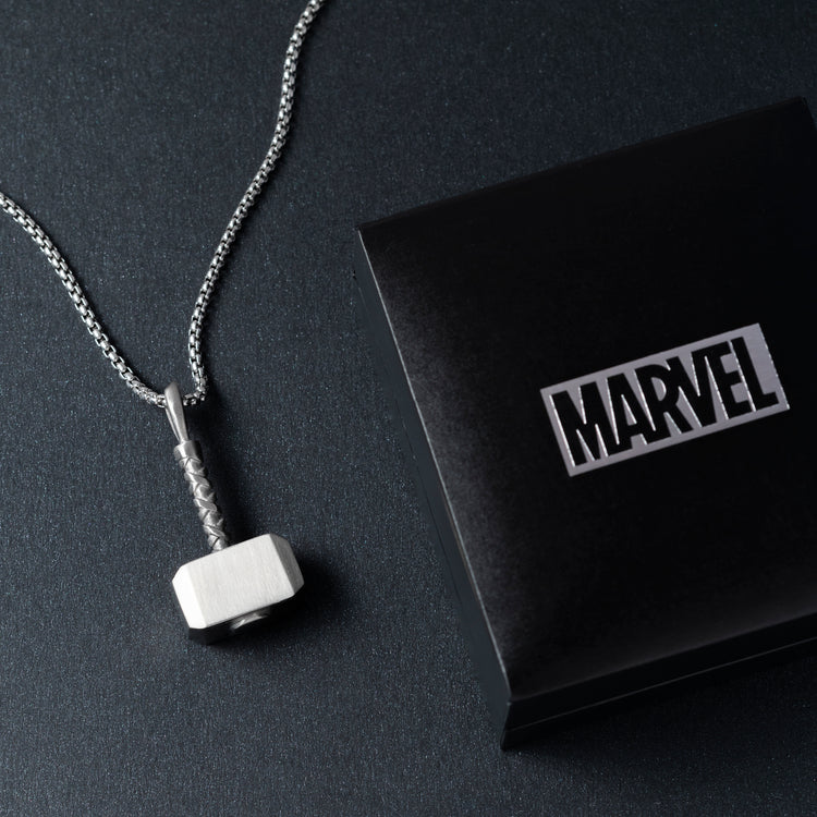 Thor Stainless Steel Mjolnir Hammer Necklace