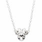 Minnie Sterling Silver April Birthstone Crystal Necklace