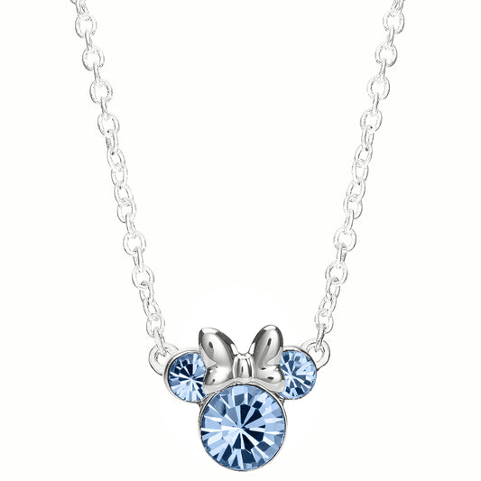 Minnie Sterling Silver December Birthstone Crystal Necklace
