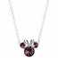 Minnie Sterling Silver February Birthstone Crystal Necklace