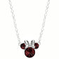 Minnie Sterling Silver January Birthstone Crystal Necklace