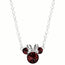 Minnie Sterling Silver January Birthstone Crystal Necklace