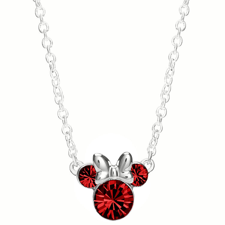 Minnie Sterling Silver July Birthstone Crystal Necklace