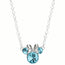 Minnie Sterling Silver March Birthstone Crystal Necklace