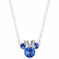 Minnie Sterling Silver September Birthstone Crystal Necklace