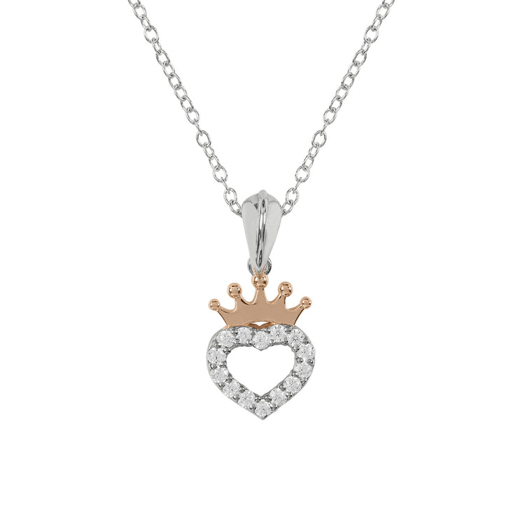 Disney Princess Sterling Silver Heart Necklace