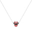 Sterling Silver Minnie Mouse Bow Pendant Necklace