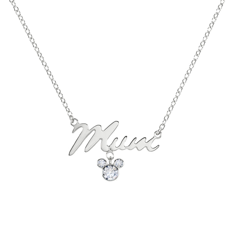 Mickey Sterling Silver ‘Mum’ Necklace