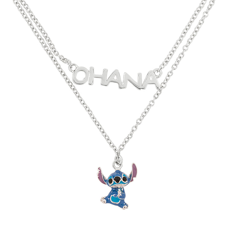 Lilo & Stitch Sterling Silver Ohana Pendant Necklace