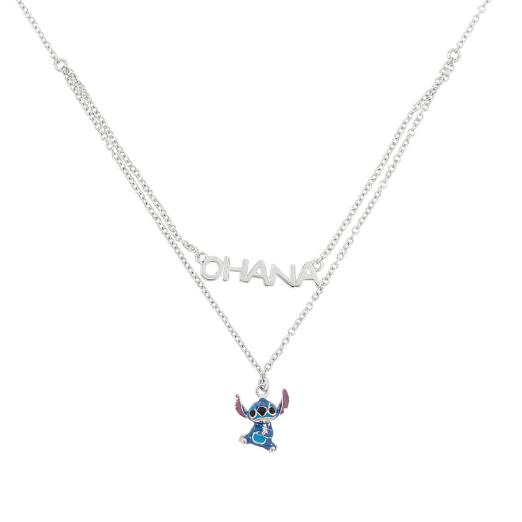 Lilo & Stitch Sterling Silver Ohana Pendant Necklace