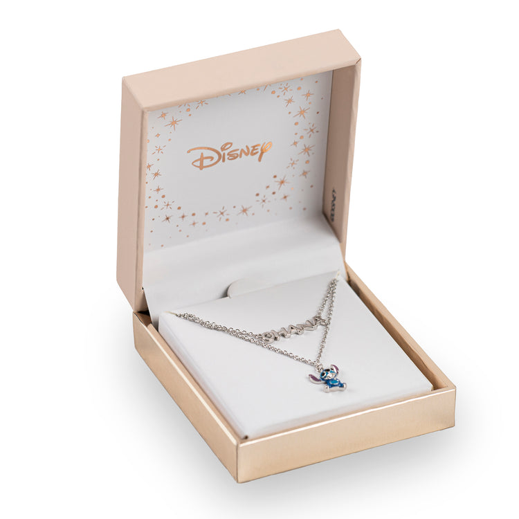 Lilo & Stitch Sterling Silver Ohana Pendant Necklace