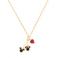 Mickey & Minnie Mouse Gold Plated Sterling Silver Necklace