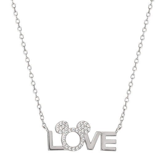 Mickey Silver Plated Love Necklace