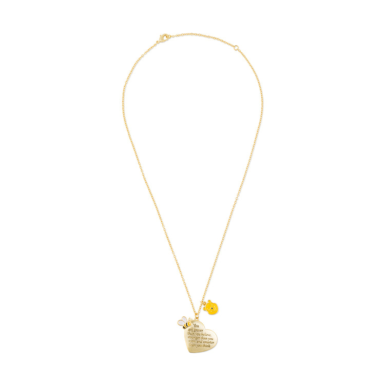 Winnie The Pooh Gold Plated Heart Necklace