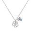 Lilo & Stitch Silver Flower Charm Necklace