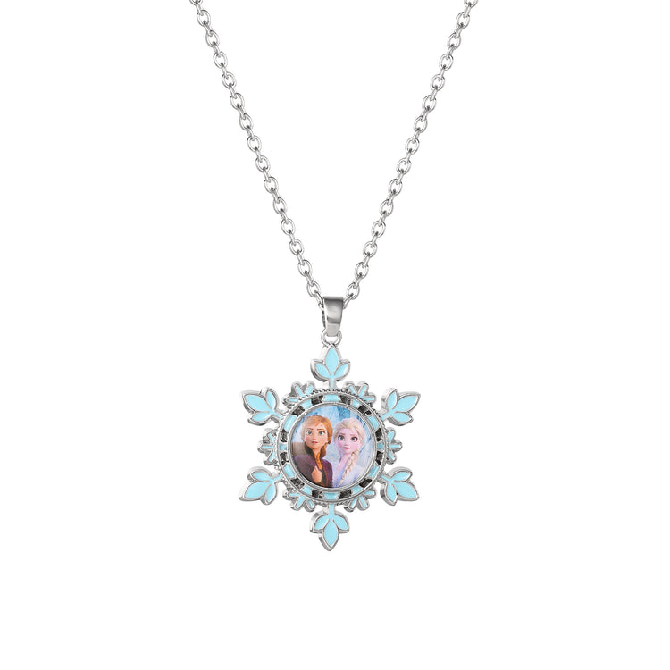 Frozen II Anna & Elsa Snowflake Necklace