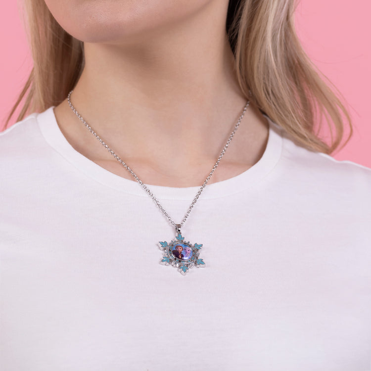 Frozen II Anna & Elsa Snowflake Necklace