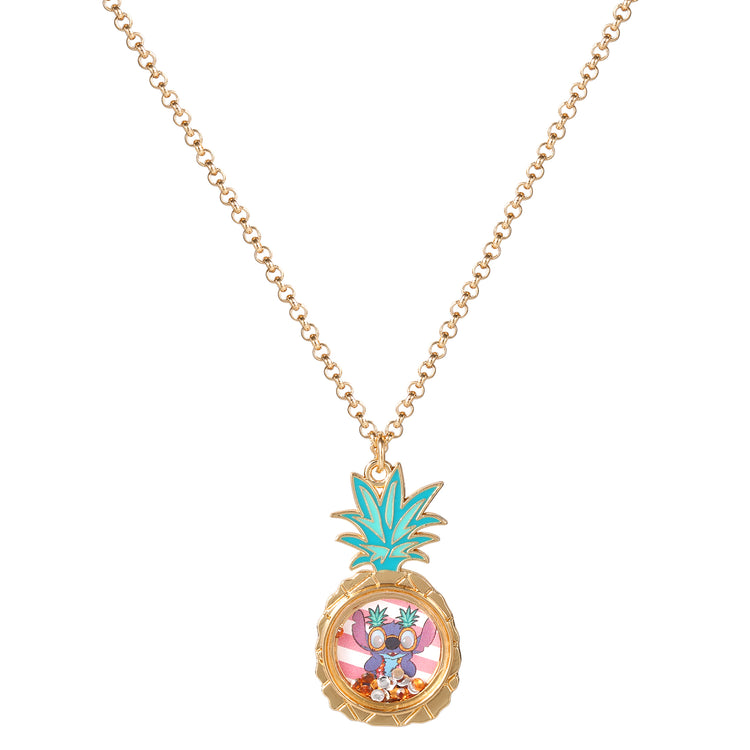 Lilo & Stitch Floating Stones Pineapple Pendant Necklace