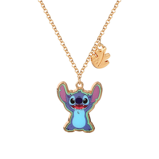 Lilo & Stitch Leaf Charm Necklace