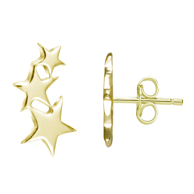 Tinkerbell & Star Sterling Silver Earring Set