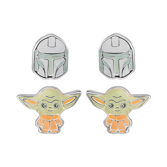 The Mandalorian Din Djarin & Grogu Earring Set