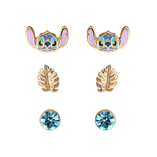 Lilo & Stitch Trio Leaf Earring Set