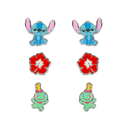 Lilo & Stitch Colourful Trio Earring Set