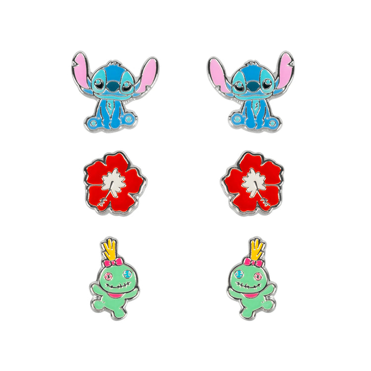 Lilo & Stitch Colourful Trio Earring Set