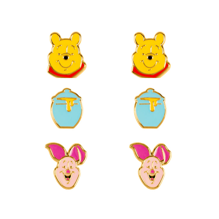 Winnie The Pooh Trio Earring Set