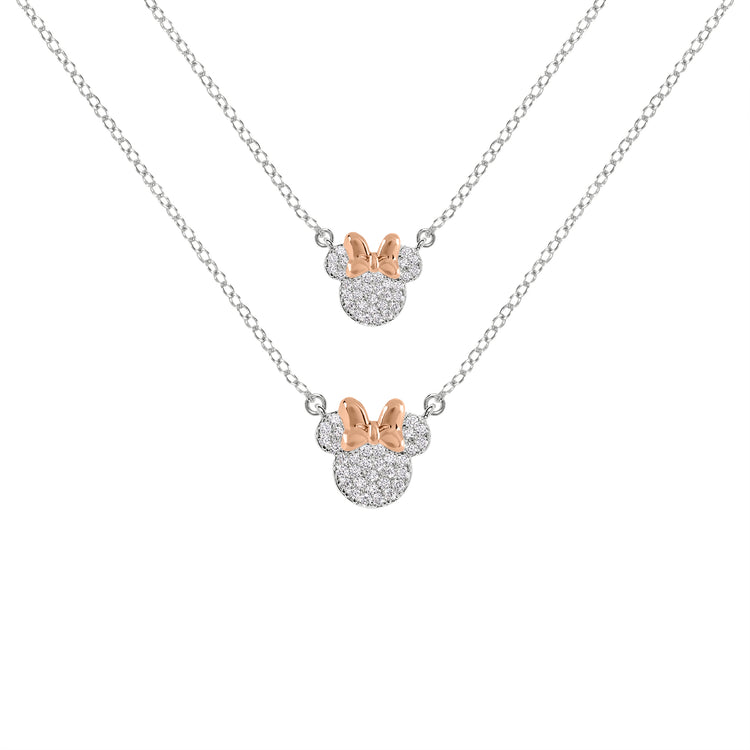 Minnie Stone Set Mother & Daughter Necklace Set