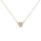 Minnie Rose Gold Silver Plated Crystal Earrings & Necklace Set