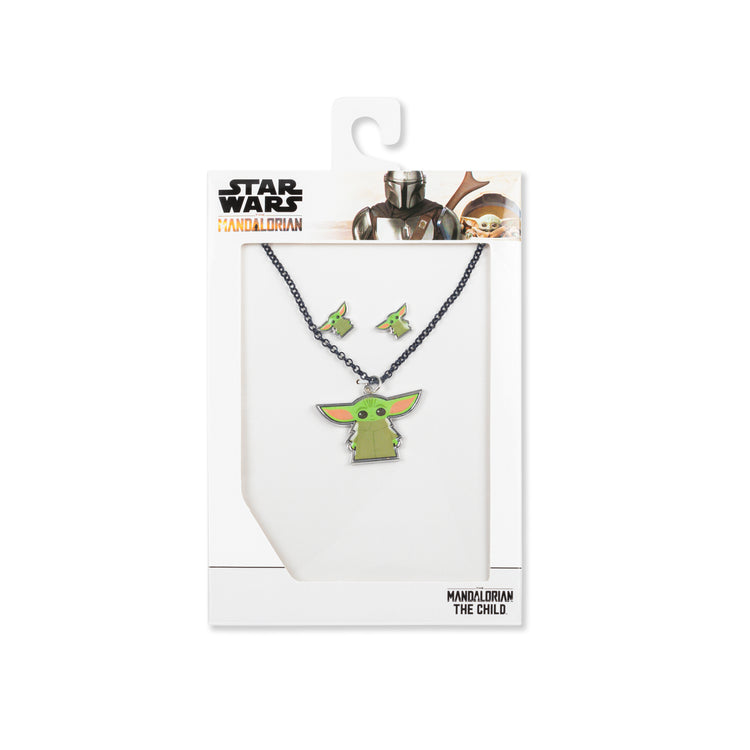 The Mandalorian Grogu Earring and Pendant Set