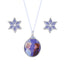 Frozen II Snowflake Earrings and Anna & Elsa Pendant Set