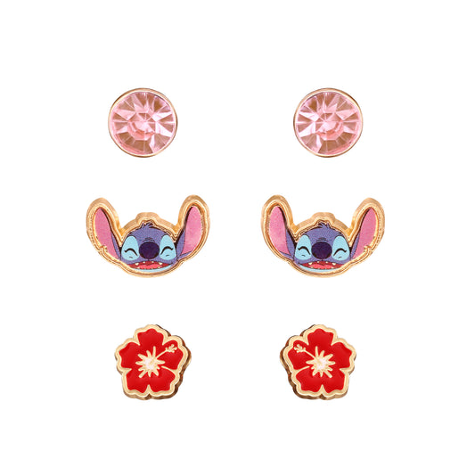 Lilo & Stitch Trio Flower Earring Set