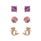 Disney Princess The Little Mermaid Trio Earring Set