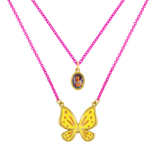 Encanto Mirabel and Butterfly Layered Necklace