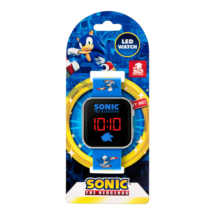 Sonic The Hedgehog Blue Printed Strap LED Watch