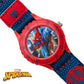 Spider-Man Blue Canvas Time Teacher Watch