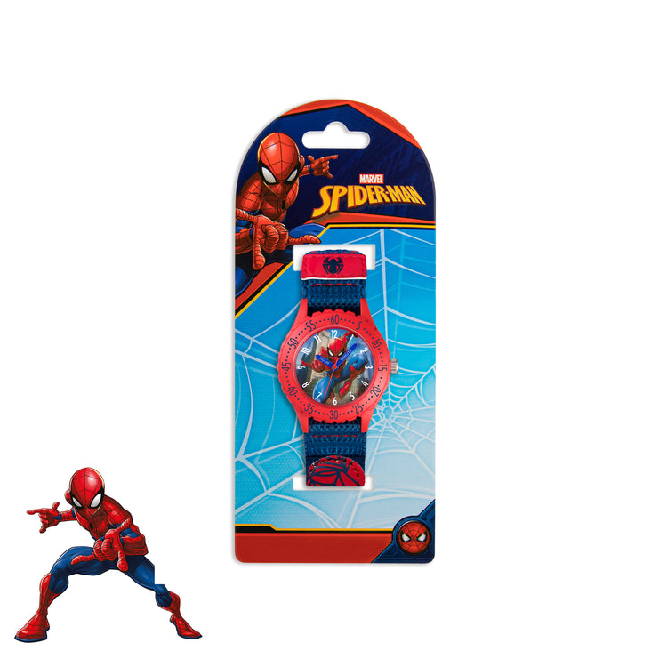 Spider-Man Blue Canvas Time Teacher Watch