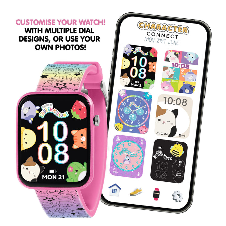 Squishmallows Rainbow Printed Strap Smart Watch