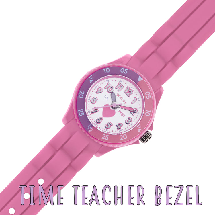 Tikkers Pink Silicone Time Teacher Watch