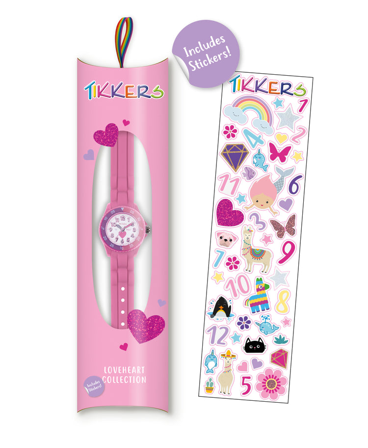 Tikkers Pink Silicone Time Teacher Watch