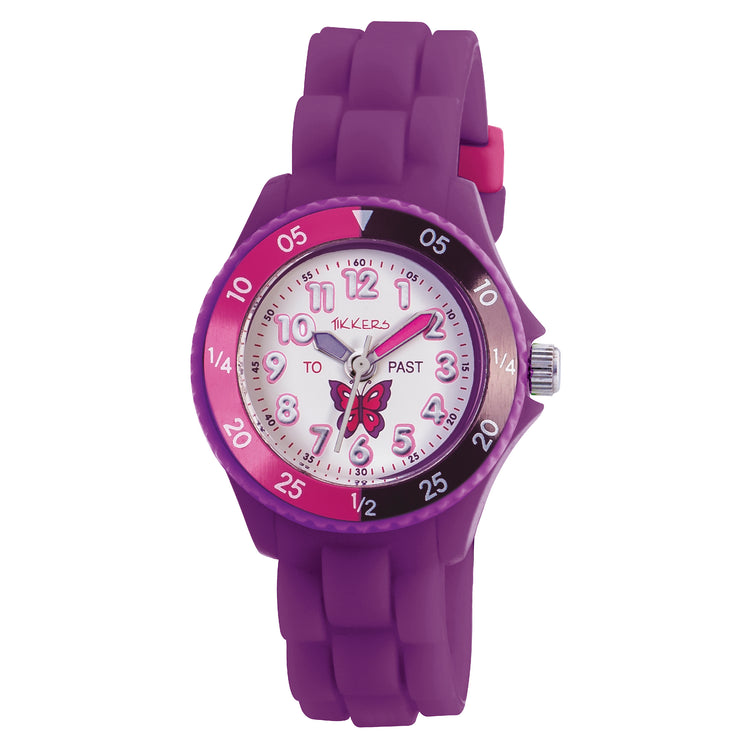 Tikkers Purple Silicone Time Teacher Watch