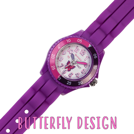 Tikkers Purple Silicone Time Teacher Watch