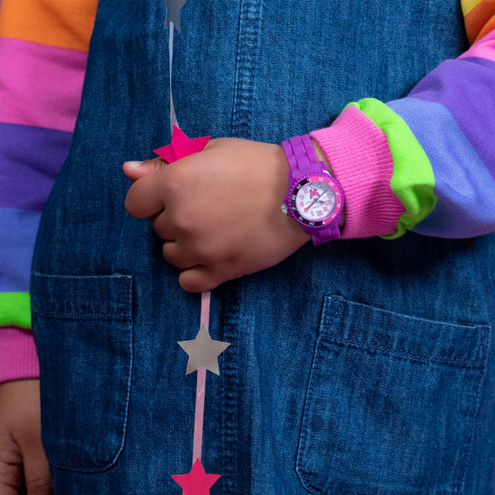 Tikkers Purple Silicone Time Teacher Watch