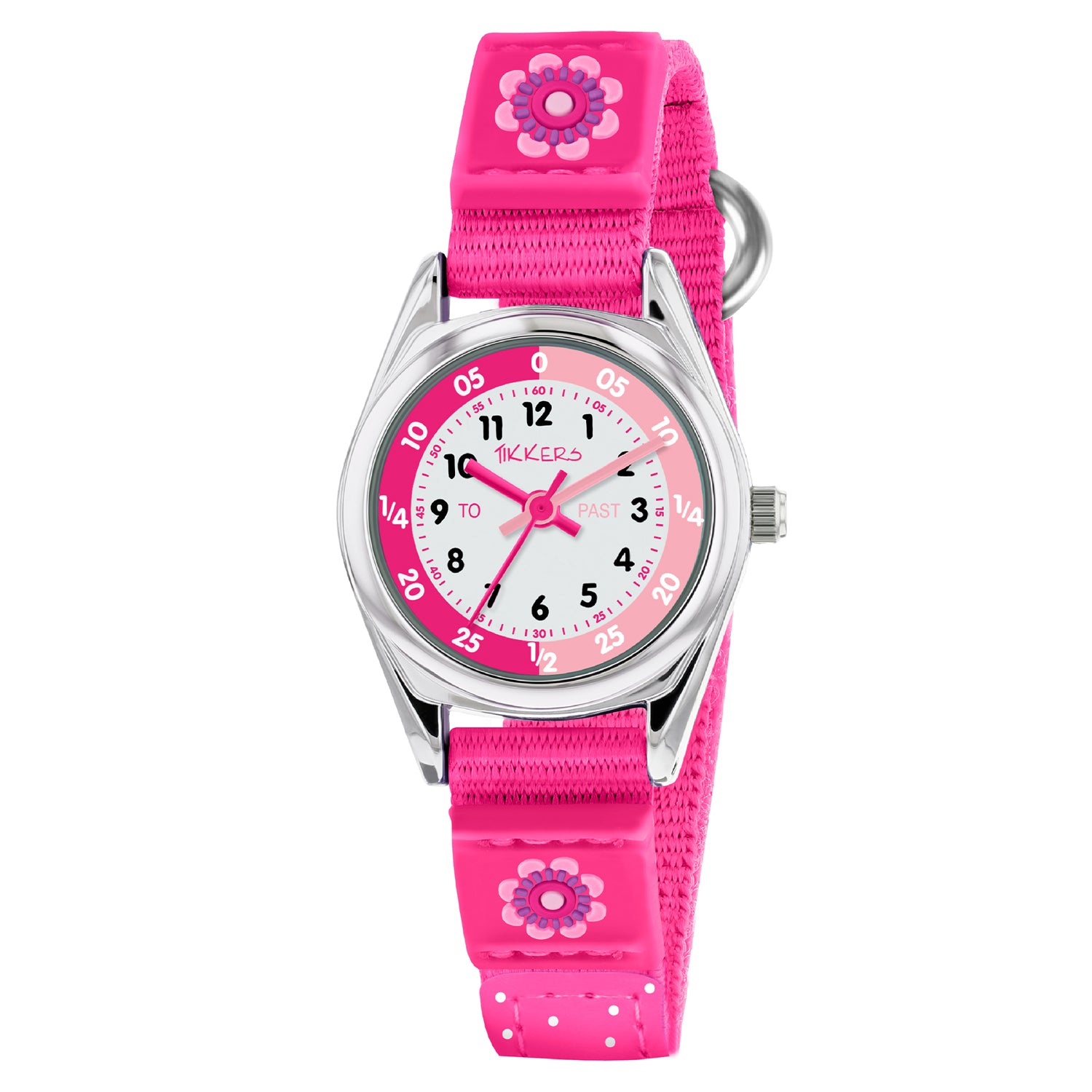 Tikkers Canvas Flower Time Teacher Watch